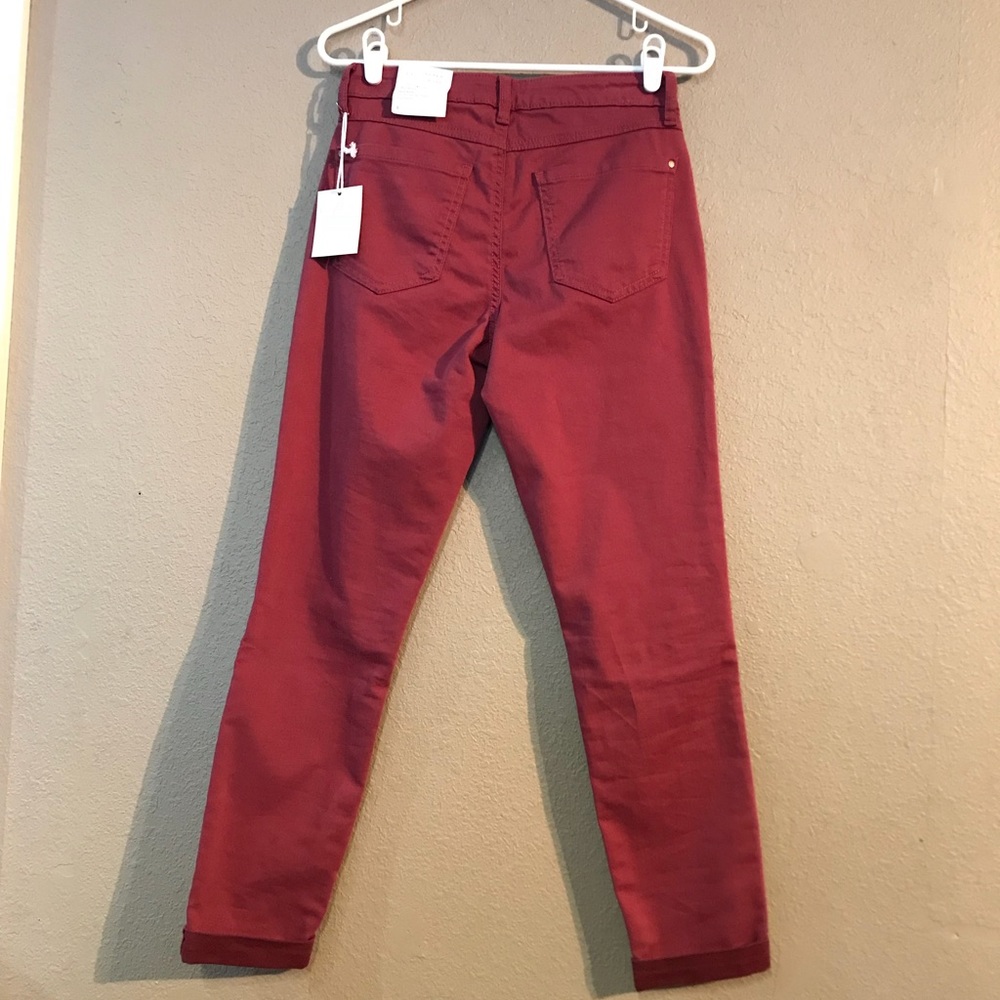 NWT Size 8 LC Lauren Conrad Maroon Colored Jeans - Picture 4 of 4
